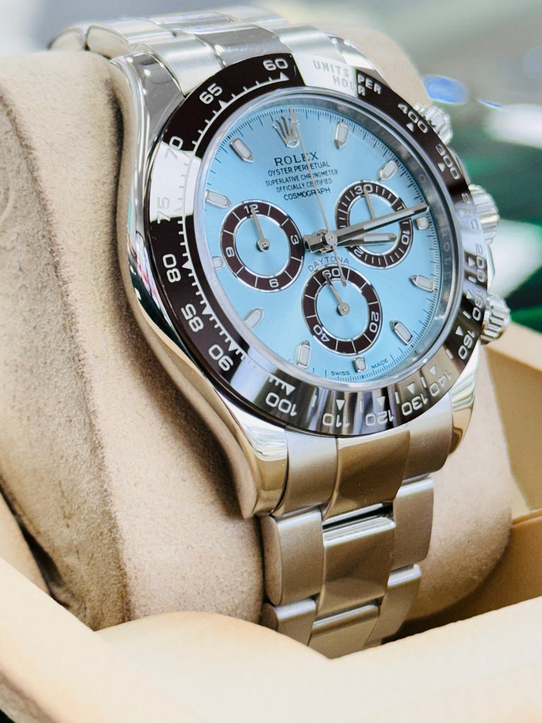 Rolex Daytona 116506 ICE BLUE PLATINUM Watch Box and Papers MINT - Diamonds East Intl.