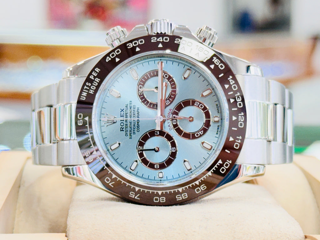 Rolex Daytona 116506 ICE BLUE PLATINUM Watch Box and Papers MINT - Diamonds East Intl.