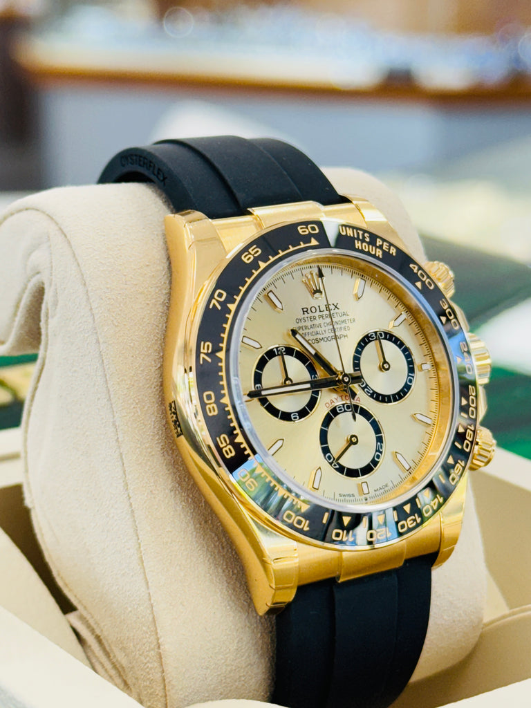Rolex Daytona Chronograph 126518LN Champagne  Dial Oysterflex Box and Papers Unworn