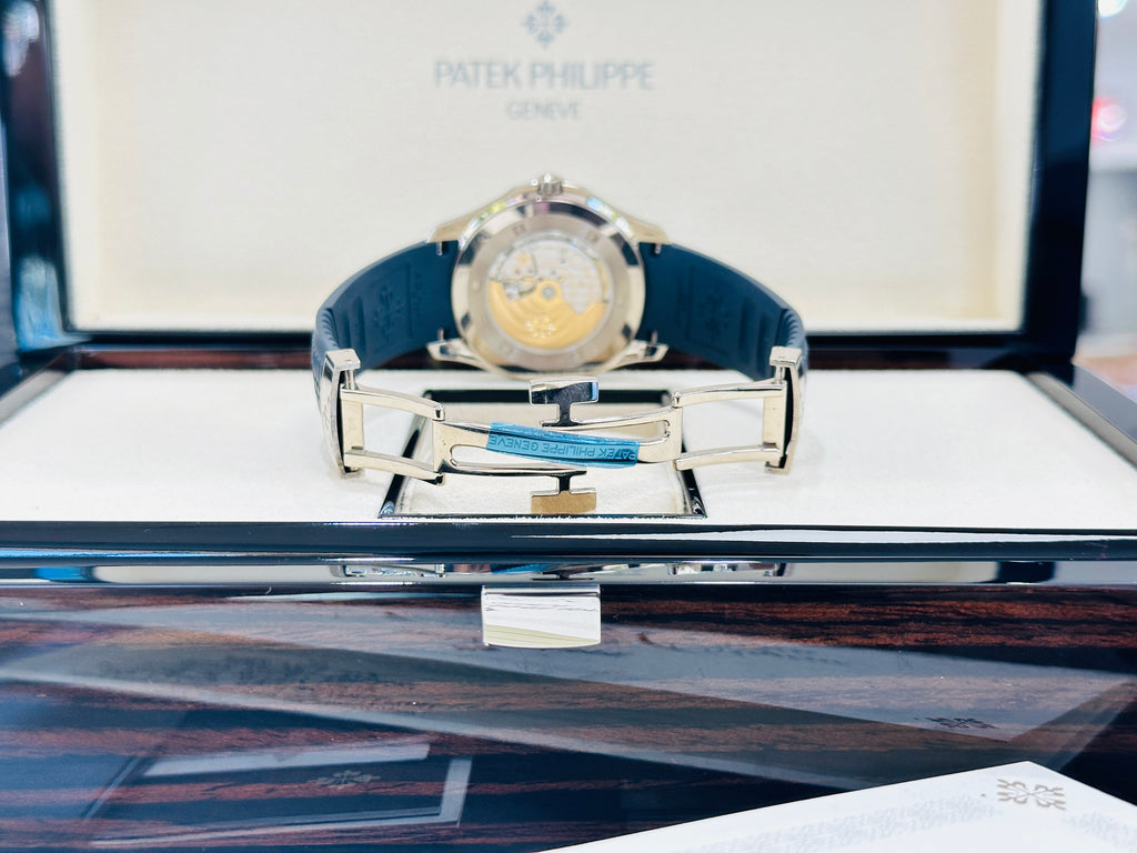 Patek Philippe 5168G-001 Aquanaut 42 White Gold Blue Dial Box and Papers - Diamonds East Intl.