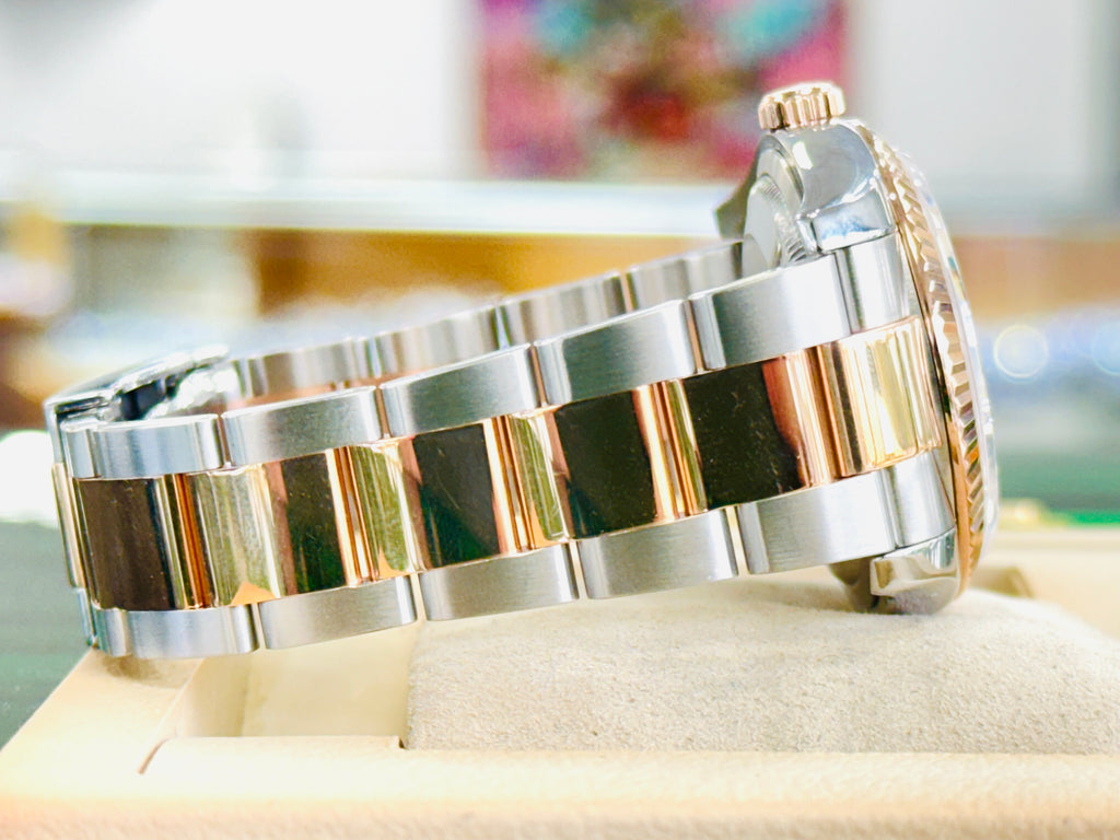 Rolex Datejust 36 116231 SUNBURST Roman Dial 18k EverRose and Steel Oyster Band MINT - Diamonds East Intl.