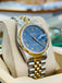 Rolex Datejust 16233 Blue Stella Roman Dial 18k Gold / Steel Jubilee Band Watch