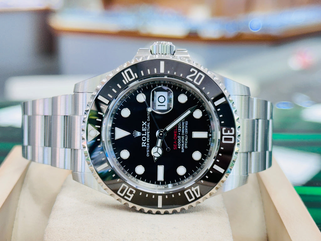 Rolex Sea-Dweller Red 126600 43mm Black Ceramic Bezel Watch Box & Papers MINT