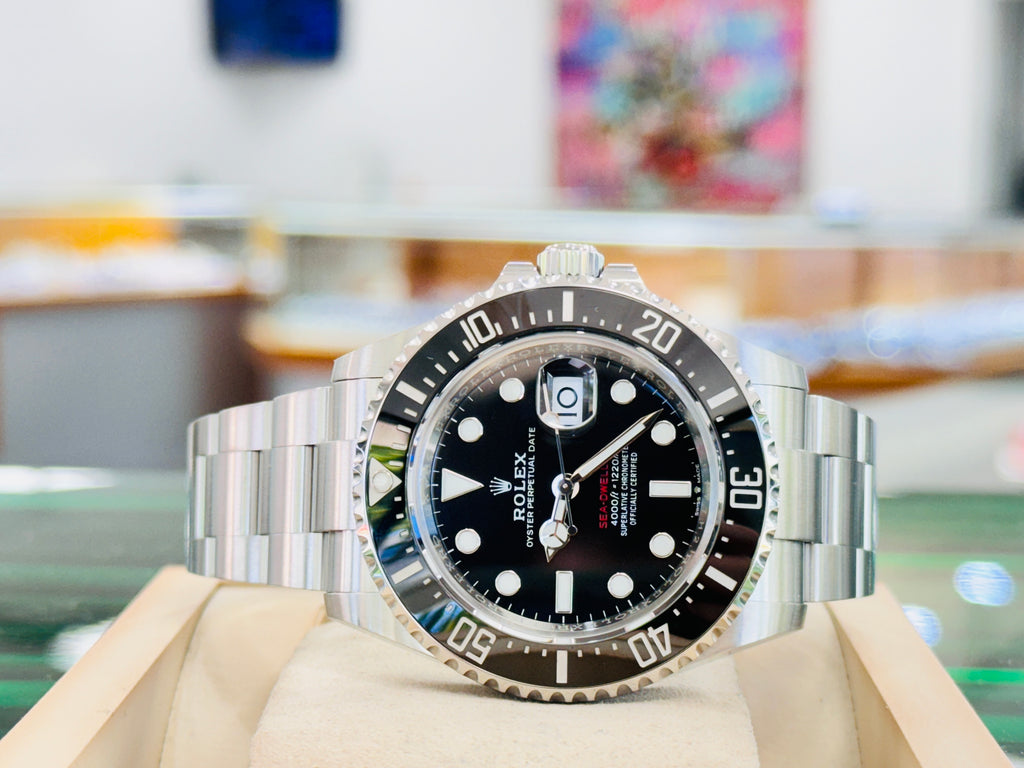 Rolex Sea-Dweller Red 126600 43mm Black Ceramic Bezel Watch Box & Papers MINT