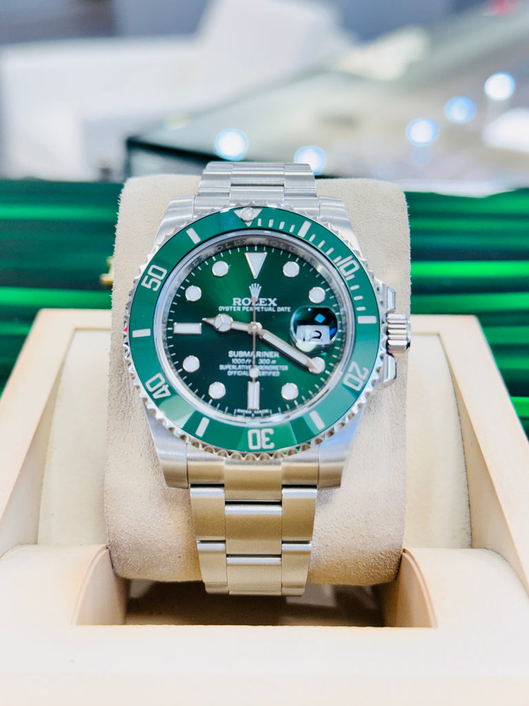 Rolex Submariner HULK 116610LV Oyster Perpetual Green Ceramic - Diamonds East Intl.