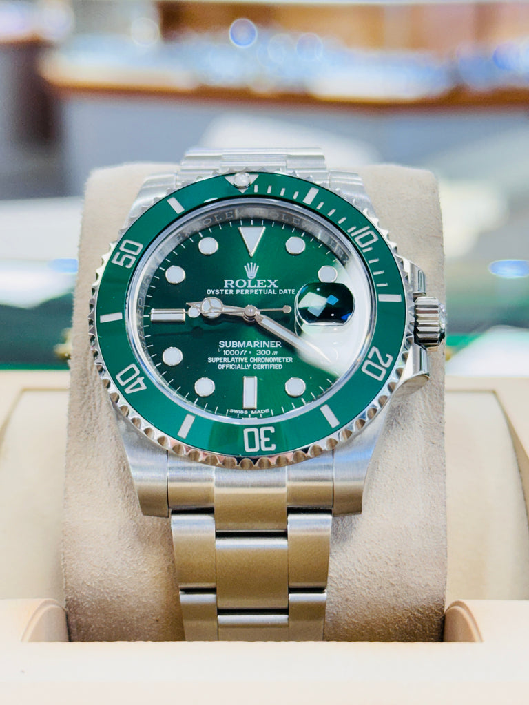 Rolex Submariner HULK 116610LV Oyster Perpetual Green Ceramic - Diamonds East Intl.