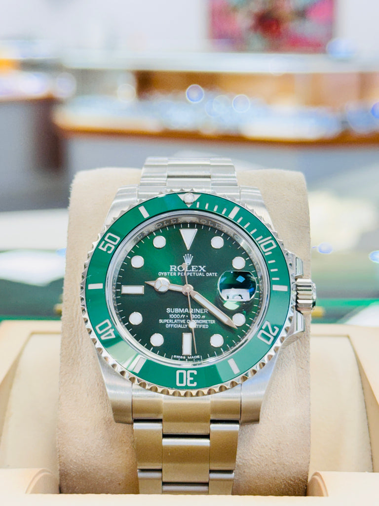Rolex Submariner HULK 116610LV Oyster Perpetual Green Ceramic - Diamonds East Intl.