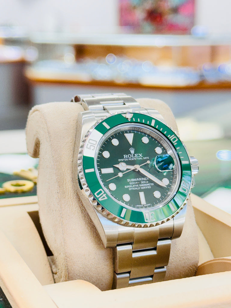 Rolex Submariner HULK 116610LV Oyster Perpetual Green Ceramic - Diamonds East Intl.
