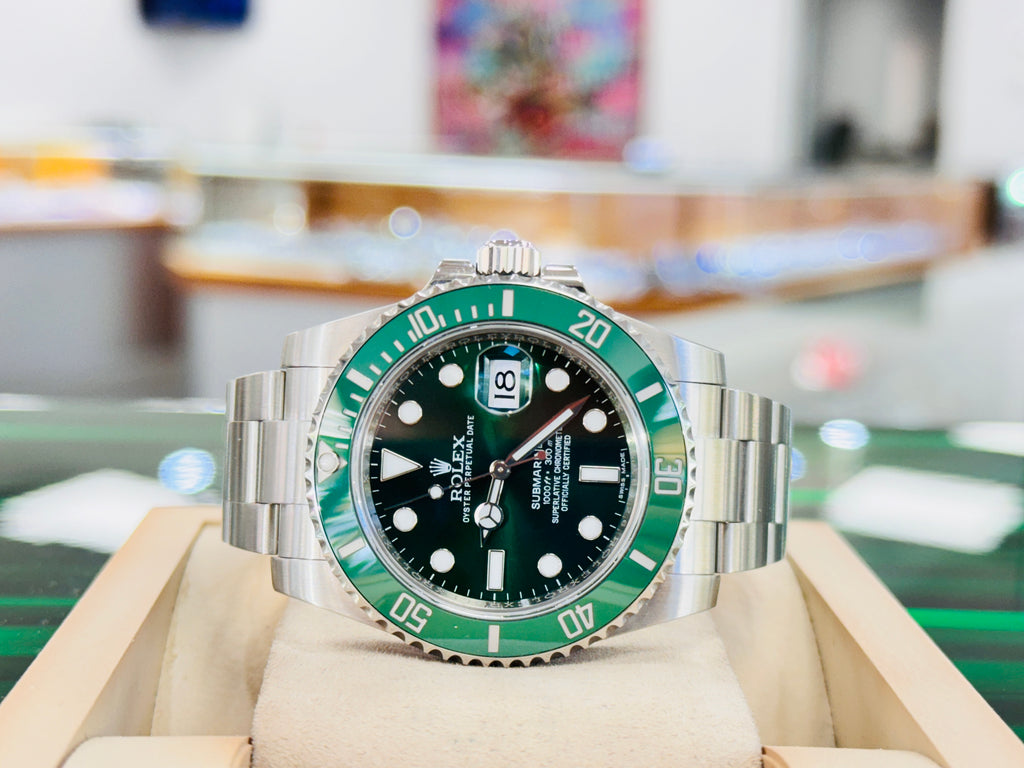 Rolex Submariner HULK 116610LV Oyster Perpetual Green Ceramic - Diamonds East Intl.