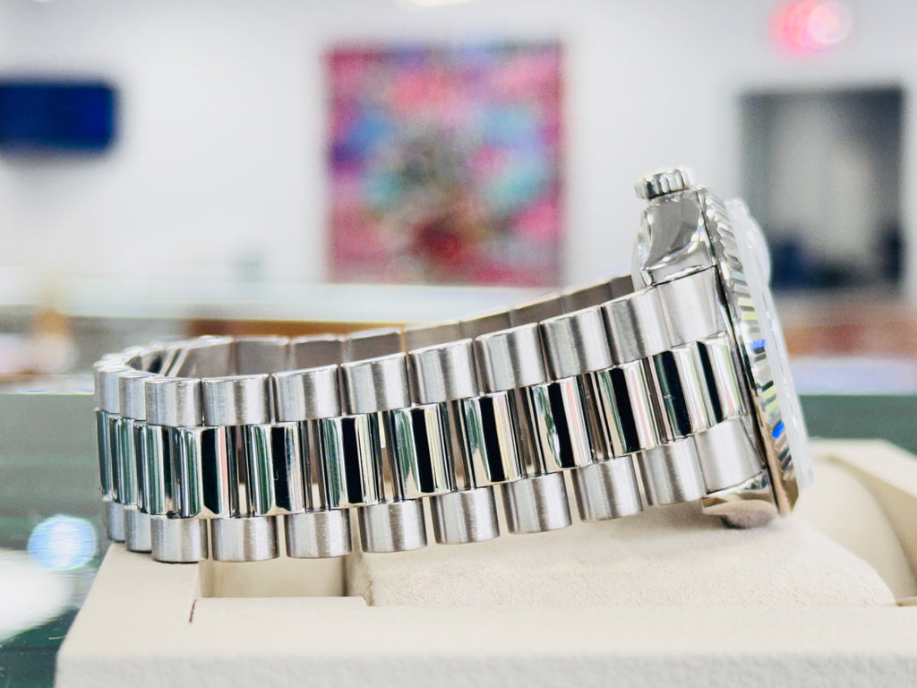 Rolex Day-Date 36 18239 President Custom MOP Dial Double Quick Set White Gold  PreOwned - Diamonds East Intl.