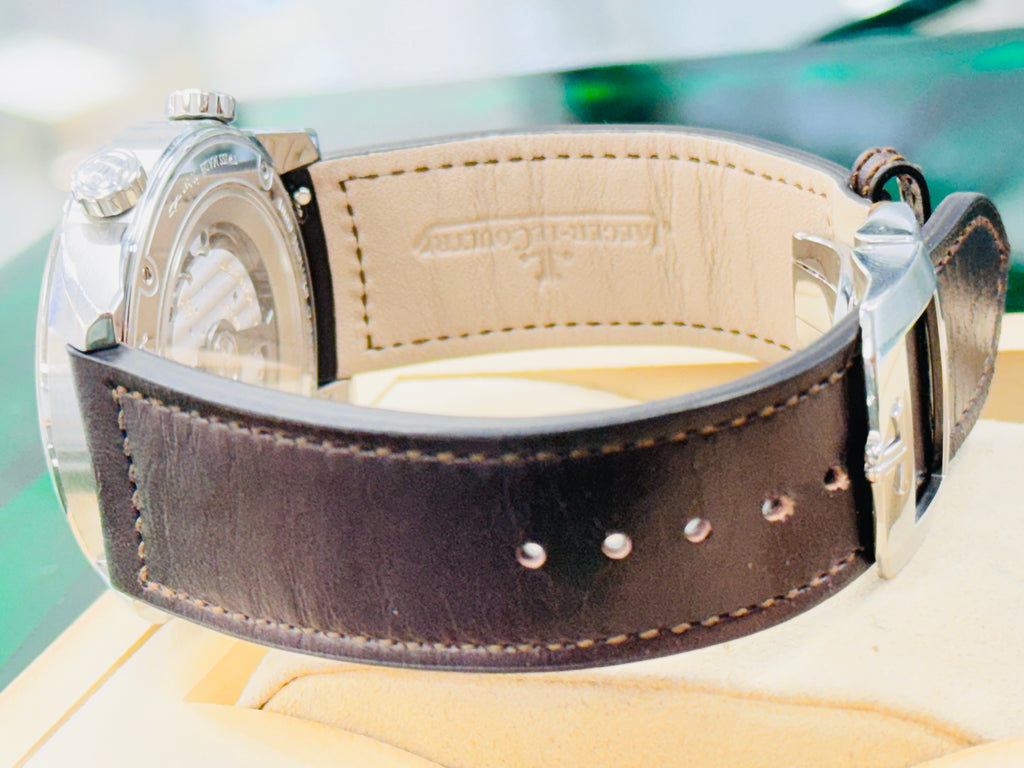 Jaeger-LeCoultre Polaris Blue Dial 9008480 Brown Leather Strap Additional Stainless Steel Band  41mm MINT Box & Papers - Diamonds East Intl.