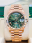 Rolex Day-Date 40 228235  Olive Green President Rose Gold  MINT