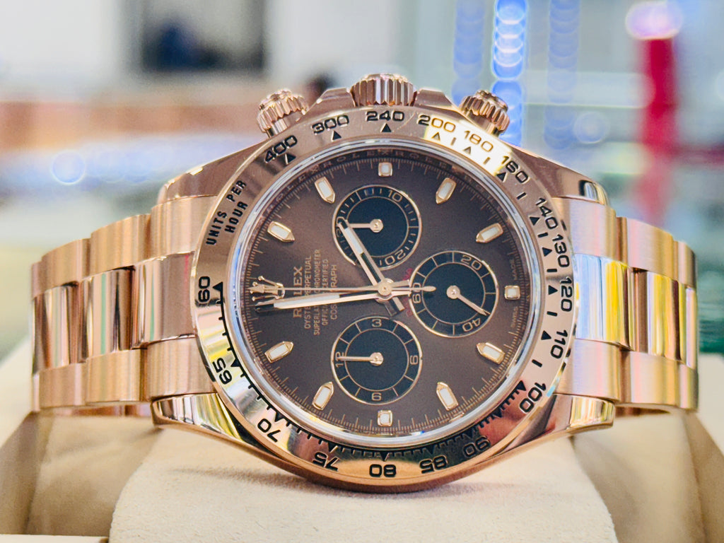 Rolex Cosmograph Daytona 40  116505 Chocolate Dial 18K Rose Gold   Box and Papers PreOwned