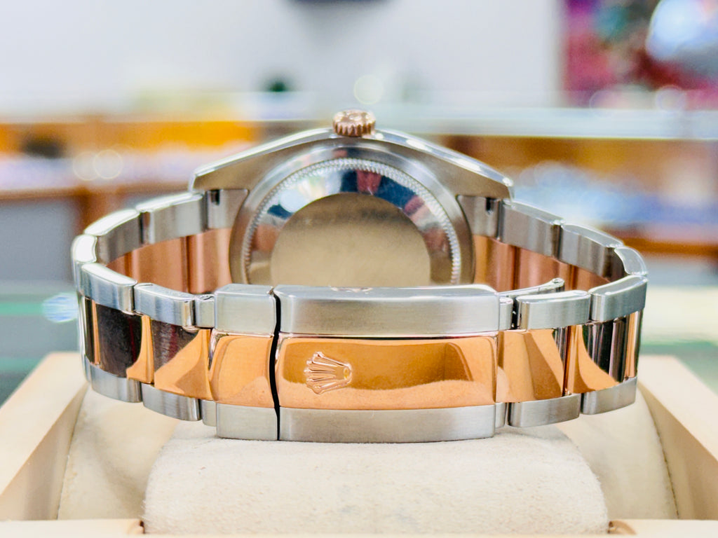 Rolex Datejust 36mm 116201 Rose Gold / SS 'Roulette' Date Wheel MINT Box/Papers - Diamonds East Intl.