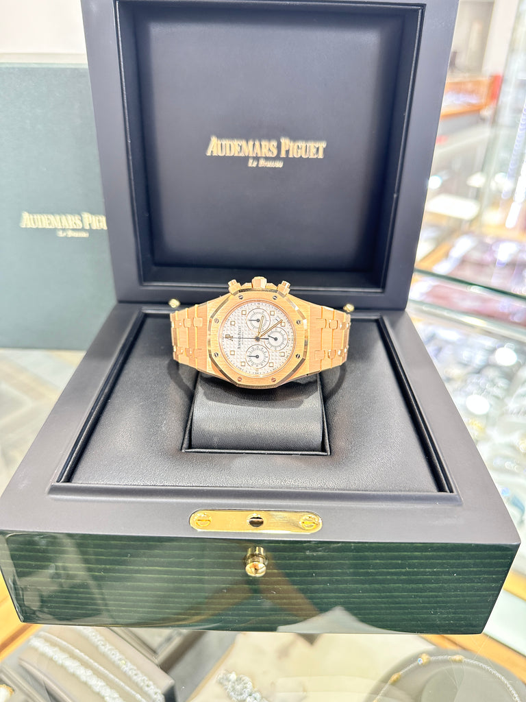 Audemars Piguet Royal Oak 39mm 18k Rose Gold Chronograph 25960OR.OO.1185OR.01 Box/Papers MINT 
