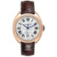 Cartier Clé de WGCL0004 Automatic Silver Flinque Dial 18K Solid Rose Gold Box and Papers PreOwned - Diamonds East Intl.
