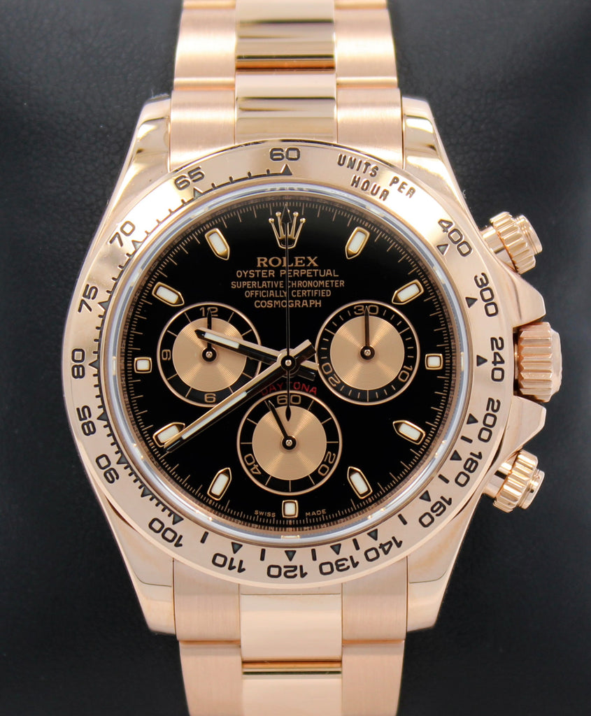 Rolex Daytona 116505 18K Rose Gold Cosmograph Oyster MINT Box and Papers PreOwned - Diamonds East Intl.