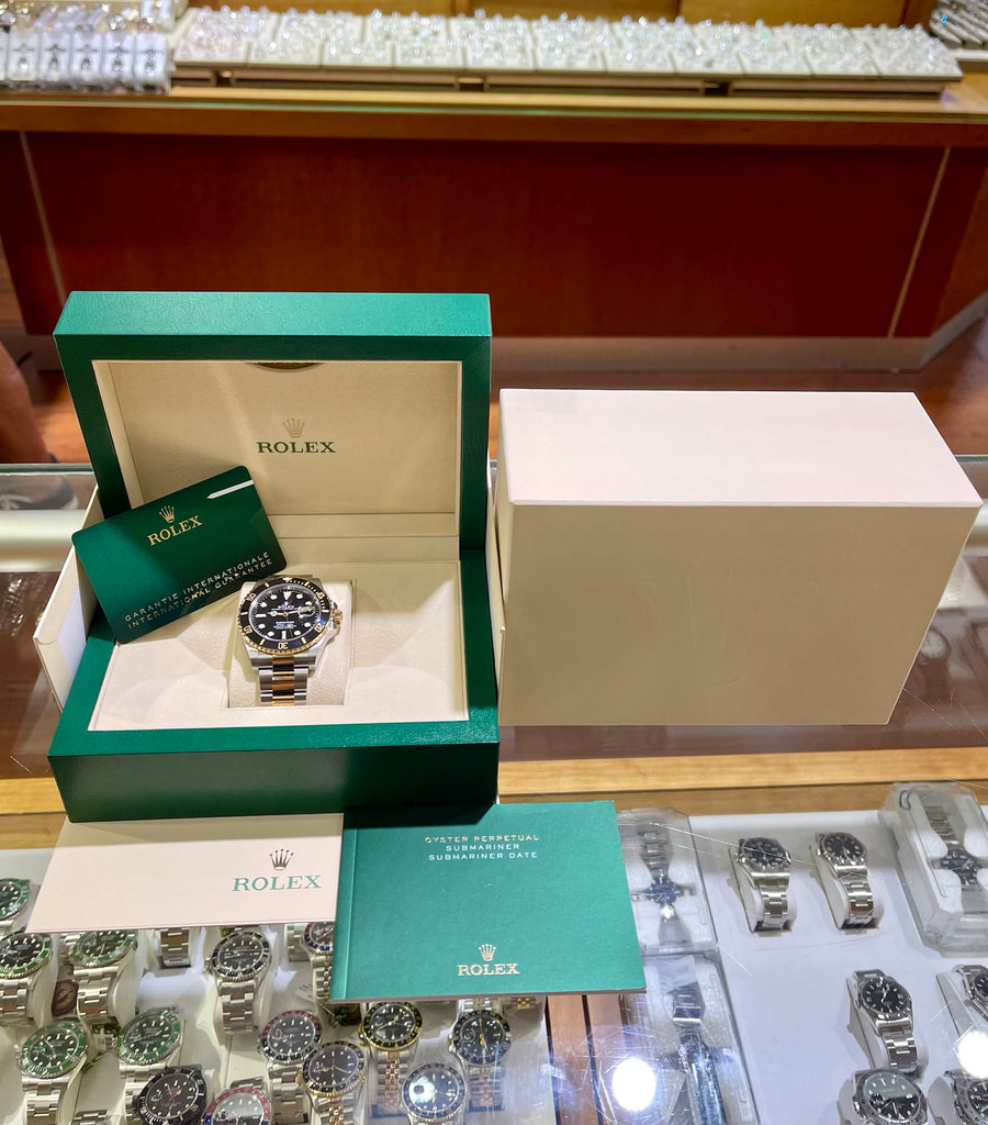 Rolex Submariner 41mm Yellow Gold Steel Black Dial 126613LN Box and Papers UNWORN - Diamonds East Intl.