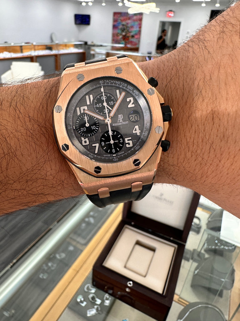 Audemars Piguet Royal Oak Offshore Chronograph Rose Gold Royal Oak Offshore Chronograph 18K Rose Gold 25940OK.OO.D002CA.01 MINT - Diamonds East Intl.