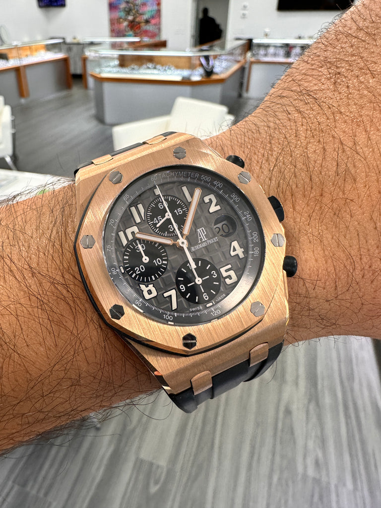 Audemars Piguet Royal Oak Offshore Chronograph Rose Gold Royal Oak Offshore Chronograph 18K Rose Gold 25940OK.OO.D002CA.01 MINT - Diamonds East Intl.