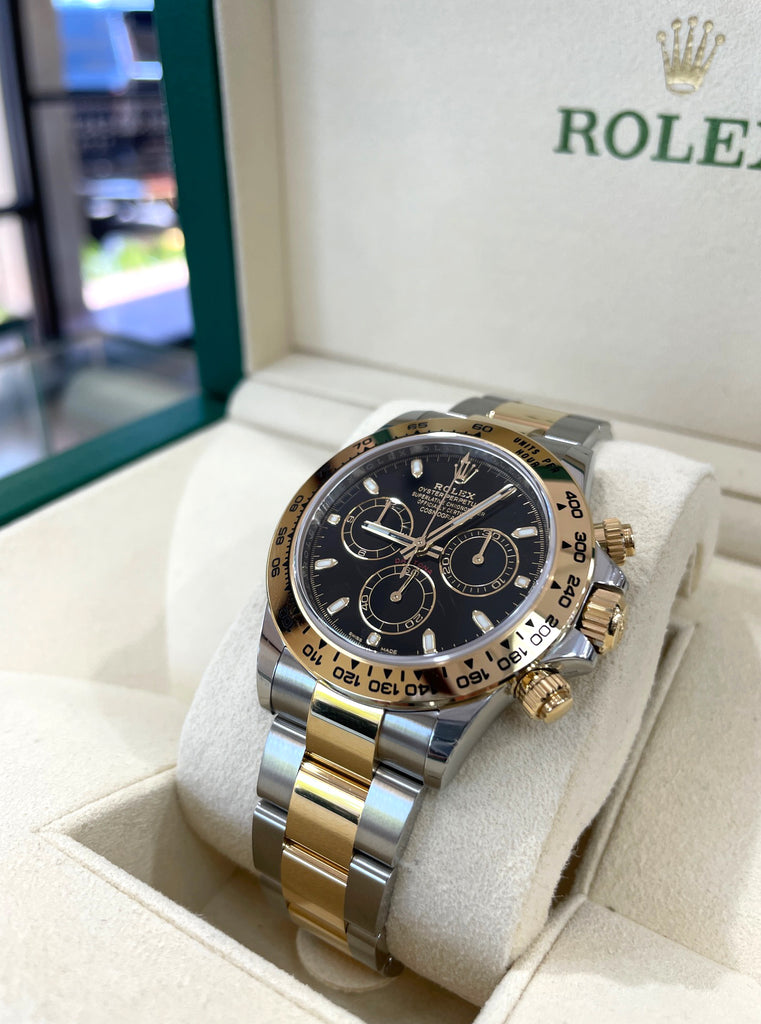 Rolex Daytona Two Tone Black Dial 116503 Box and Papers Unworn