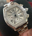 Cartier Roadster XL Chronograph W62019X6 2618 Custom Diamond Bezel PreOwned