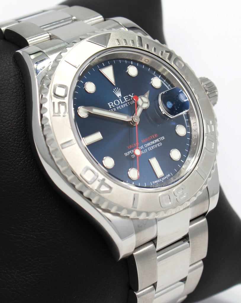 Rolex Yacht-Master 40 116622 Blue Dial Platinum Bezel with Blue Rubber-B And Original Oyster Band