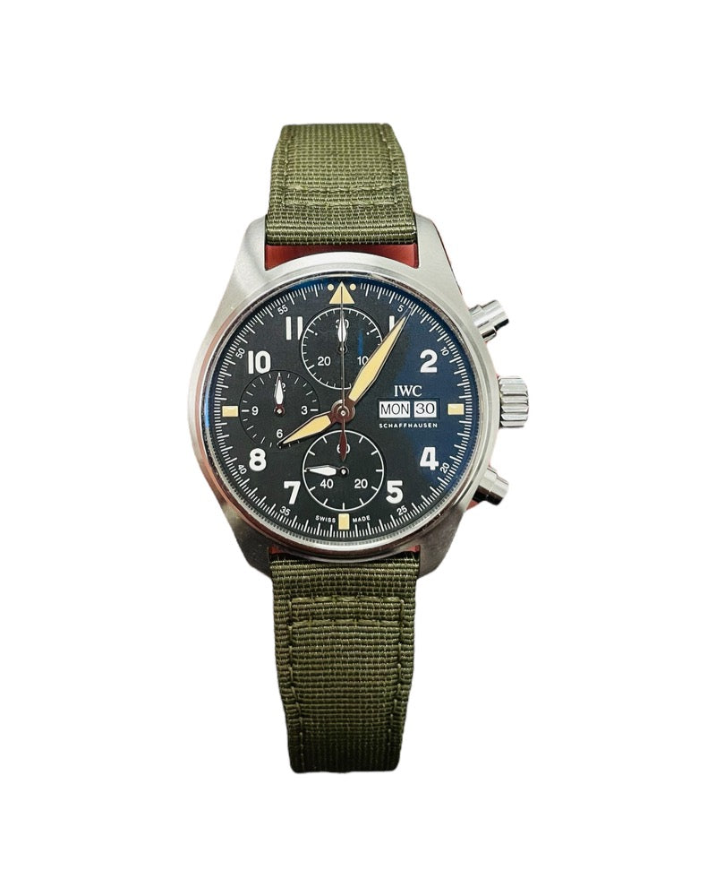 IWC Pilot Spitfire Chronograph IW387901 Unworn Box and Papers - Diamonds East Intl.