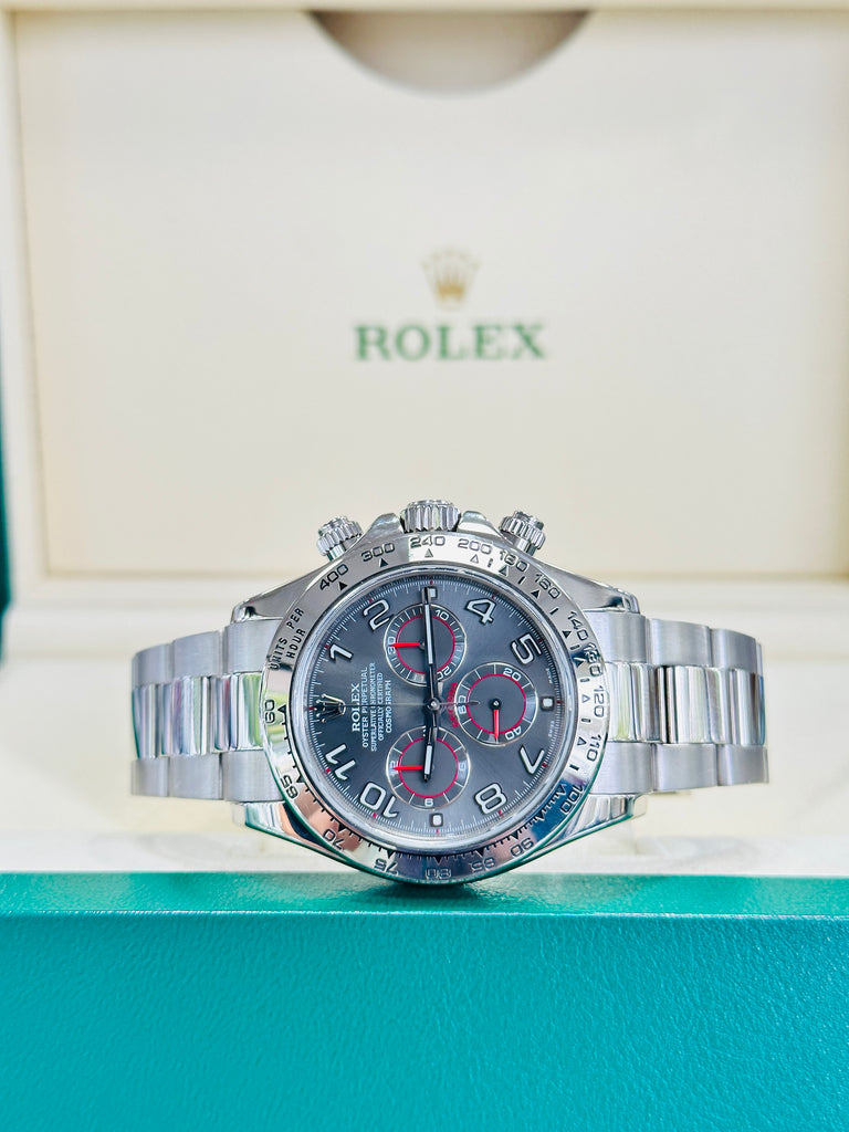 Rolex Daytona 116509 Grey Racing Dial Box and Papers PreOwned - Diamonds East Intl.