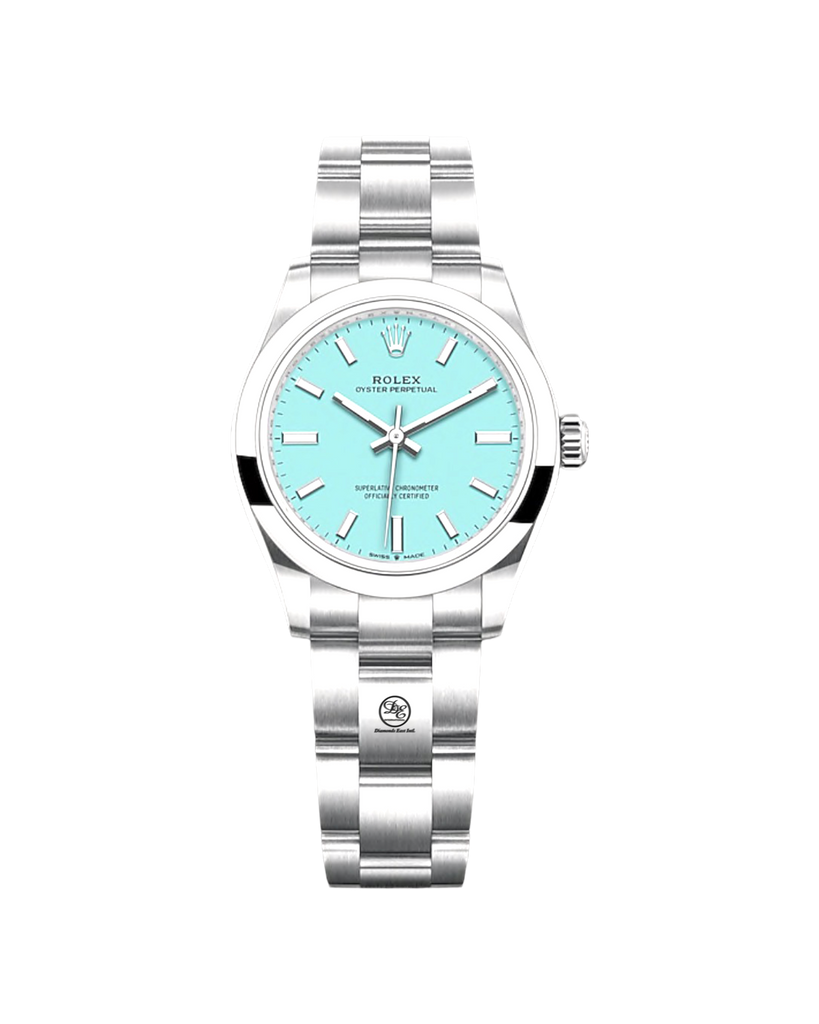 Rolex Oyster Perpetual 31 277200 Factory Turquoise Blue Dial Box and Papers Unworn - Diamonds East Intl.