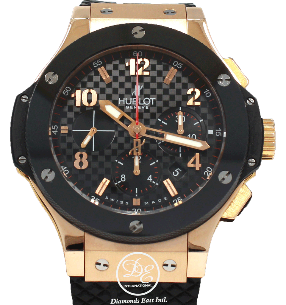 Hublot Big Bang 18K Rose Gold 44mm Chronograph Carbon Dial 301.PB.131.RX - Diamonds East Intl.