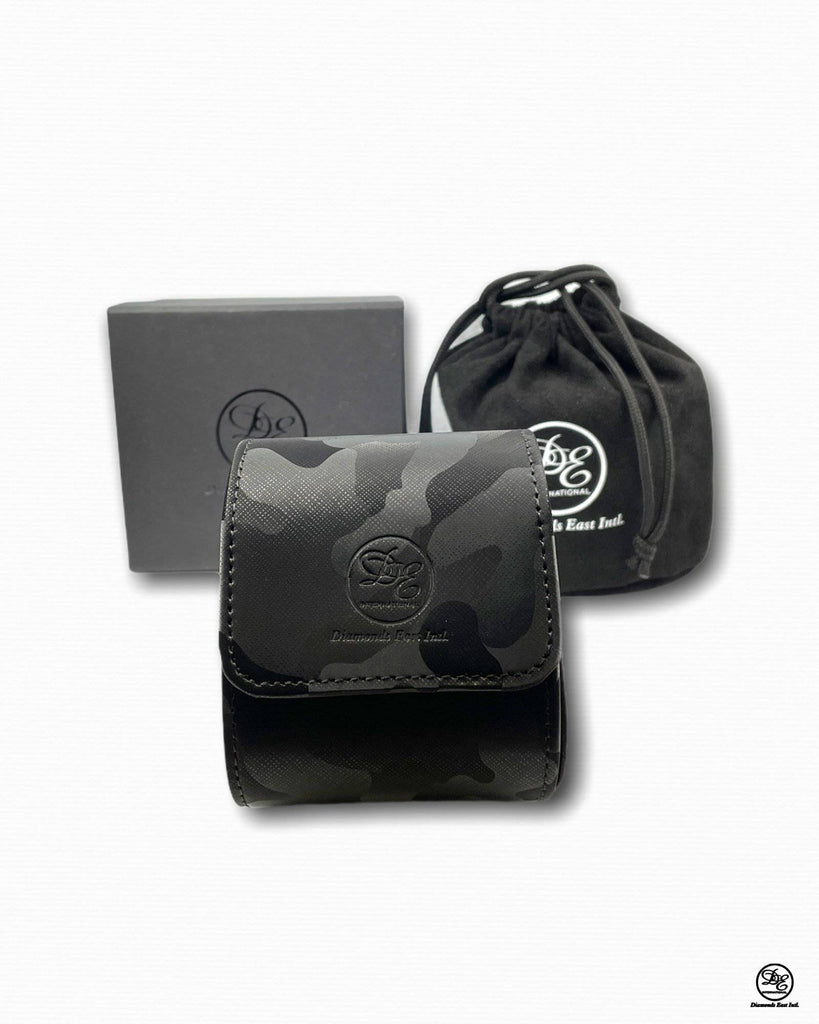 Black Camouflage Watch Roll - Single Slot (Watches shown in pictures are sold separately) - Diamonds East Intl.