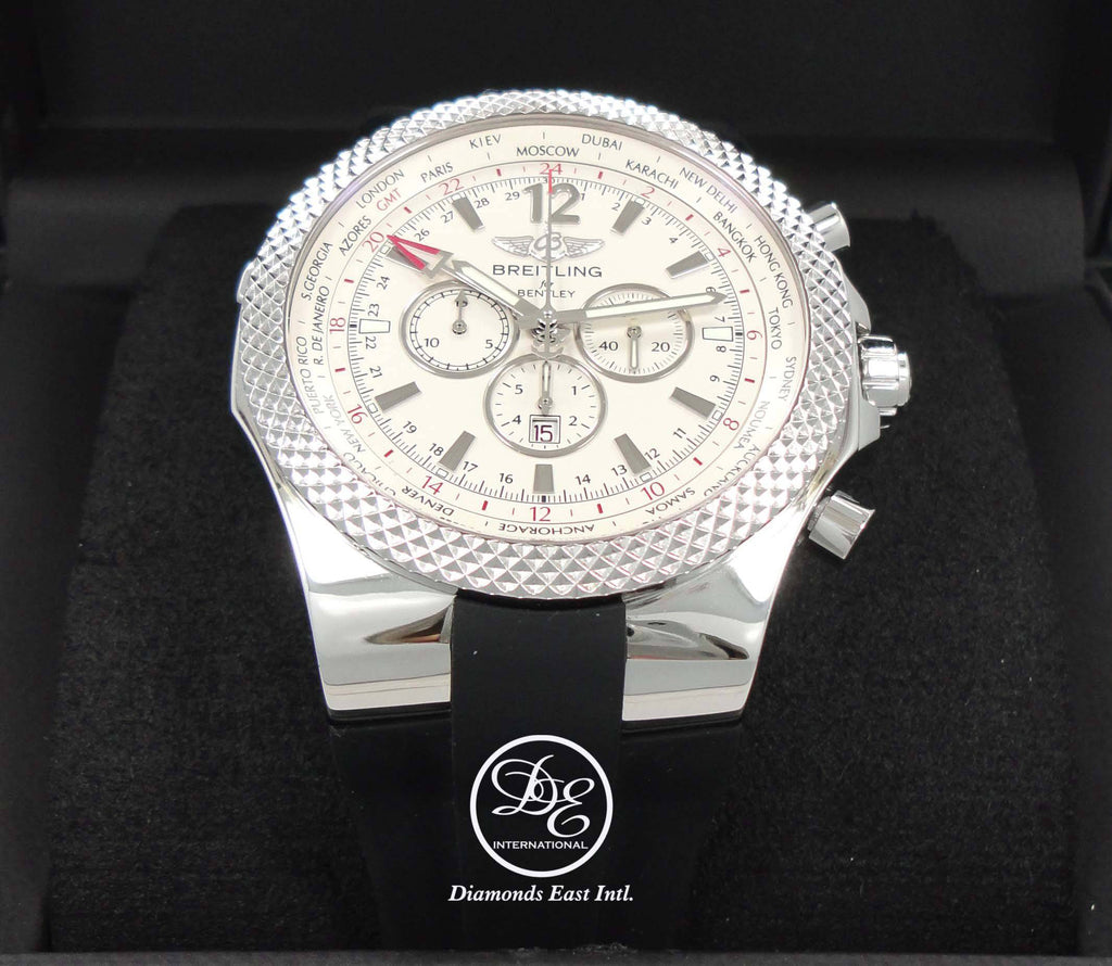 BREITLING For Bentley GMT A47362 49mm Chronograph Watch Papers Mint Condition - Diamonds East Intl.