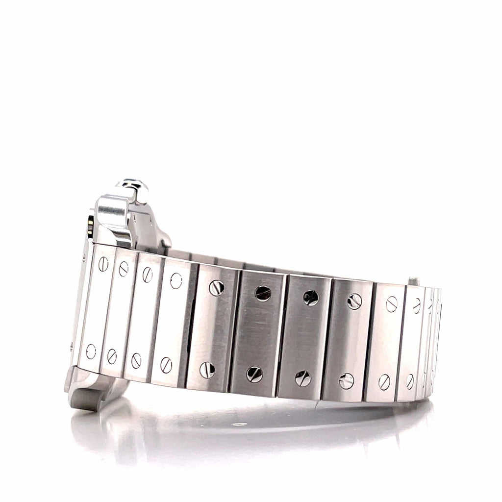 Cartier Santos WSSA0030 Large Blue Dial Unworn - Diamonds East Intl.