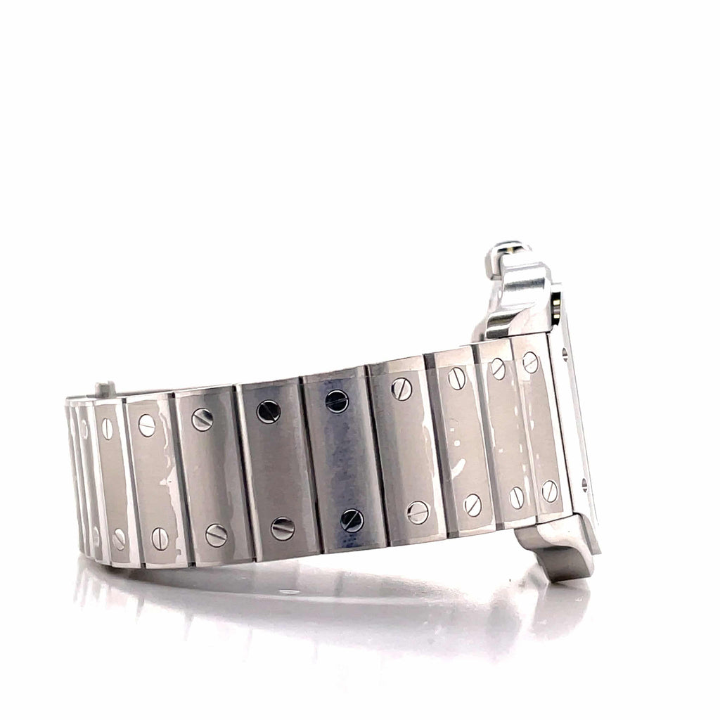 Cartier Santos WSSA0030 Large Blue Dial Unworn - Diamonds East Intl.