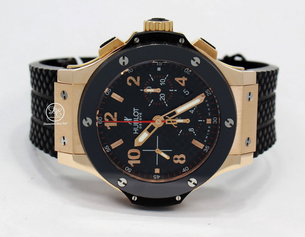 Hublot Big Bang 18K Rose Gold 44mm Chronograph Carbon Dial 301.PB.131.RX - Diamonds East Intl.