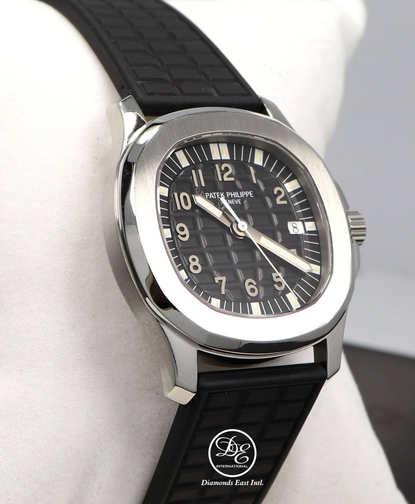 PATEK PHILIPPE AQUANAUT 5064A-001 36mm Black Rubber Rare Watch Stainless Steel PPERS - Diamonds East Intl.