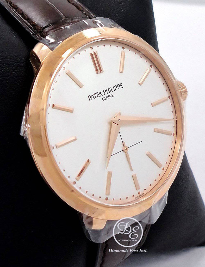 Patek Philippe Calatrava 5123R-001 18K Rose Gold Watch Box Papers Mint Condition - Diamonds East Intl.