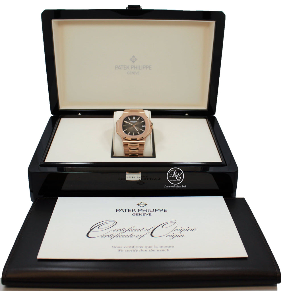 PATEK PHILIPPE Nautilus 5711R-001 18K Rose Gold Watch Box & Papers - Diamonds East Intl.