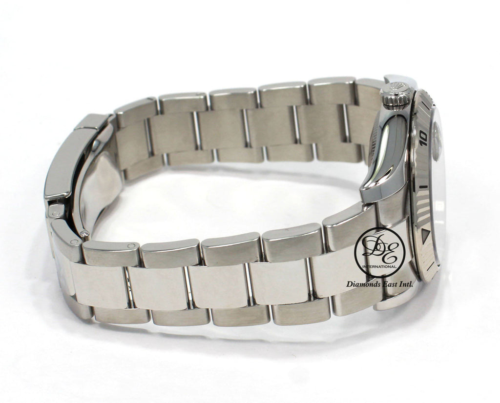 Rolex Datejust 116264 Turn-O-Graph Blue Dial 18K White Gold Bezel - Diamonds East Intl.