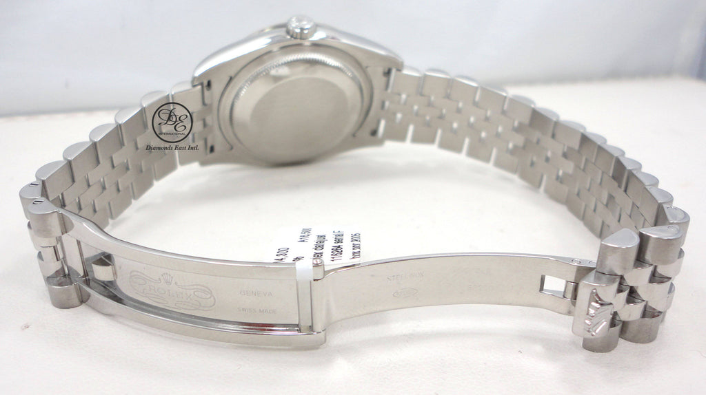 Rolex Datejust 116264 Turn-O-Graph Blue Dial Jubilee 18K White Gold Bezel - Diamonds East Intl.