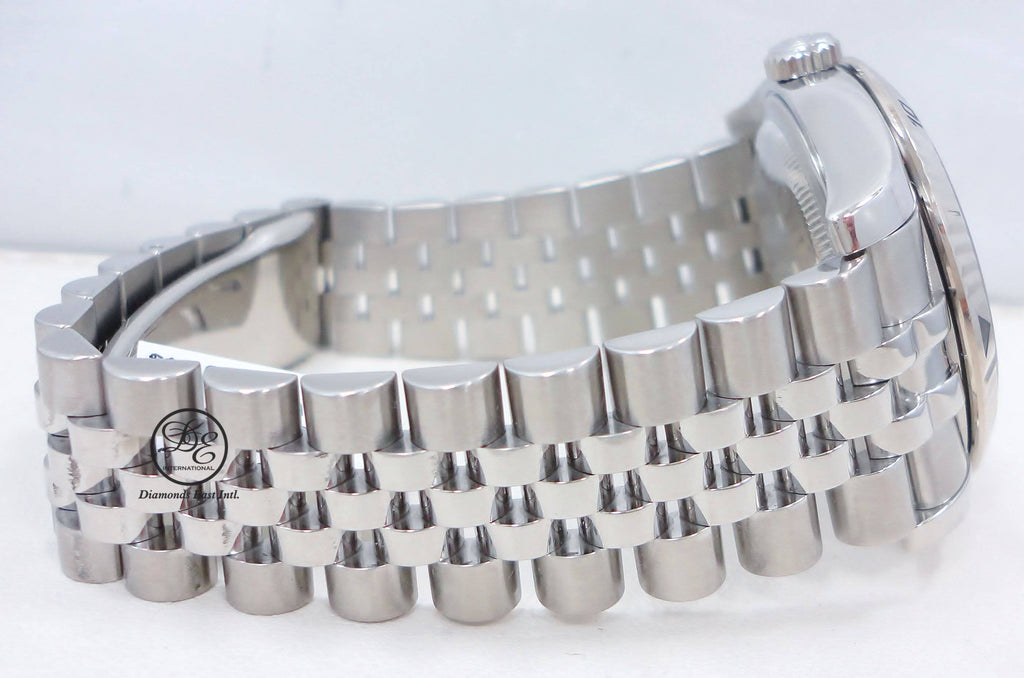 Rolex Datejust 116264 Turn-O-Graph Blue Dial Jubilee 18K White Gold Bezel - Diamonds East Intl.
