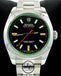 Rolex Oyster Milgauss Green Crystal  116400GV GRNSDO *PAPERS* - Diamonds East Intl.