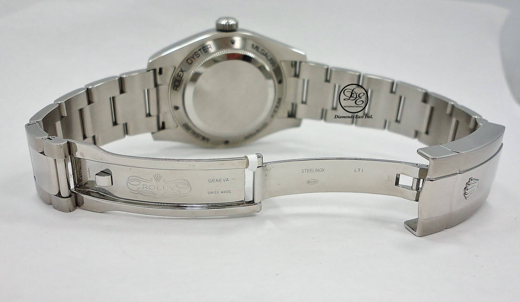 Rolex Oyster Milgauss Green Crystal  116400GV GRNSDO *PAPERS* - Diamonds East Intl.