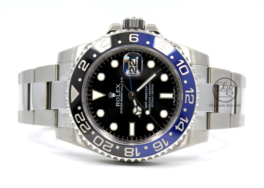 Rolex Oyster Perpetual GMT-Master II Date 116710 BLNR BATMAN UNWORN - Diamonds East Intl.