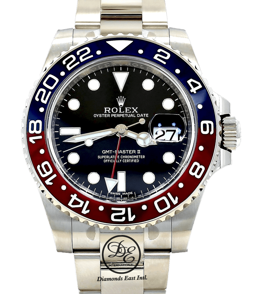 Rolex Oyster Perpetual GMT-Master II 18K White Gold 116719 BLRO PEPSI UNWORN - Diamonds East Intl.