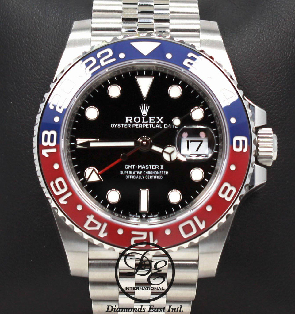 Rolex Oyster Perpetual GMT-Master II Date 126710 BLRO Pepsi (Unworn) - Diamonds East Intl.