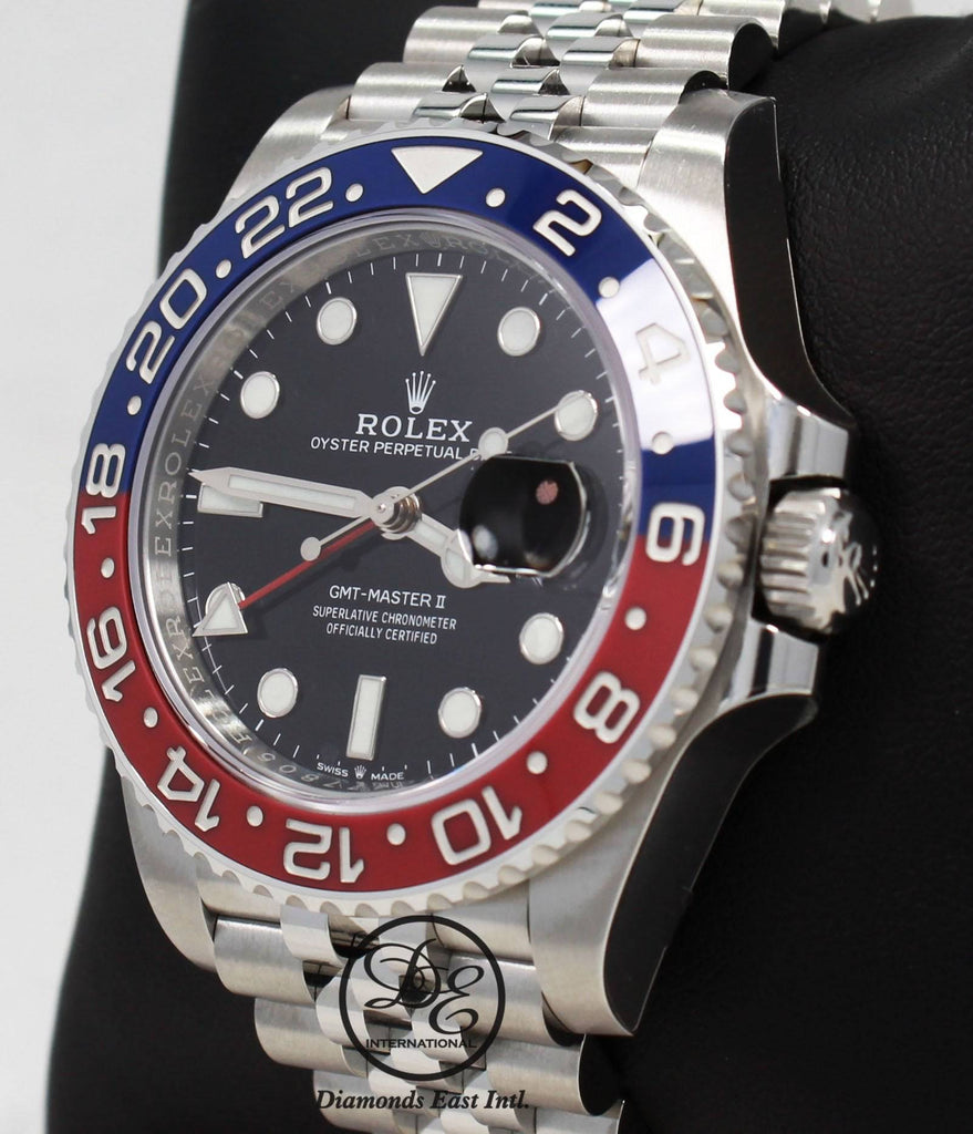 Rolex Oyster Perpetual GMT-Master II Date 126710 BLRO Pepsi (Unworn) - Diamonds East Intl.