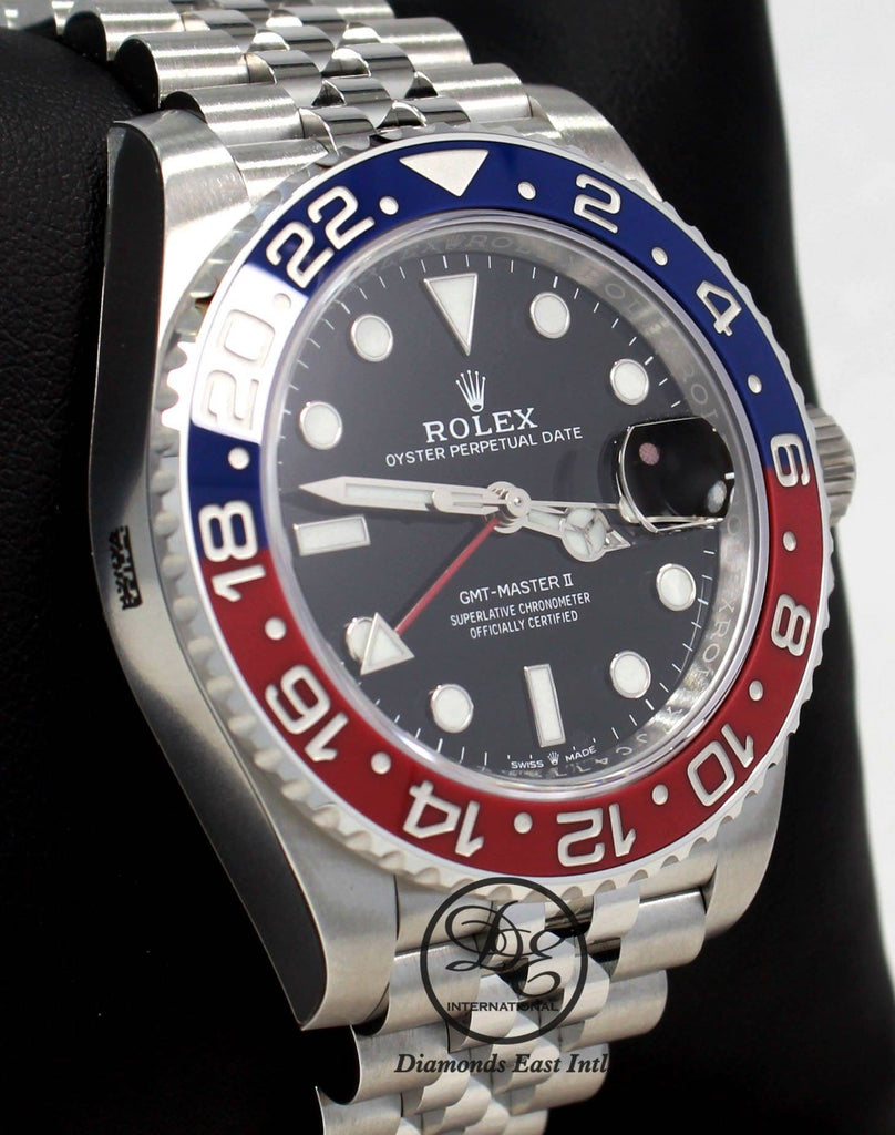Rolex Oyster Perpetual GMT-Master II Date 126710 BLRO Pepsi (Unworn) - Diamonds East Intl.