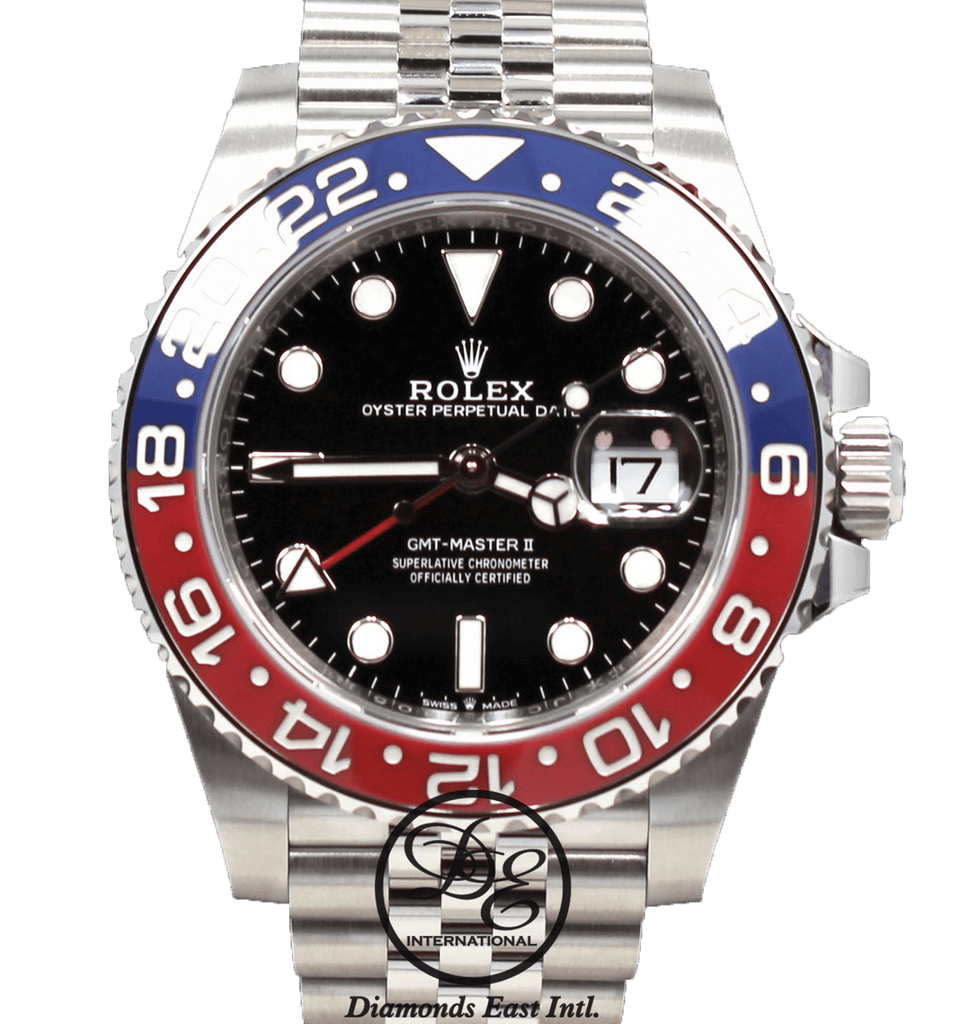 Rolex Oyster Perpetual GMT-Master II Date 126710 BLRO Pepsi (Unworn) - Diamonds East Intl.